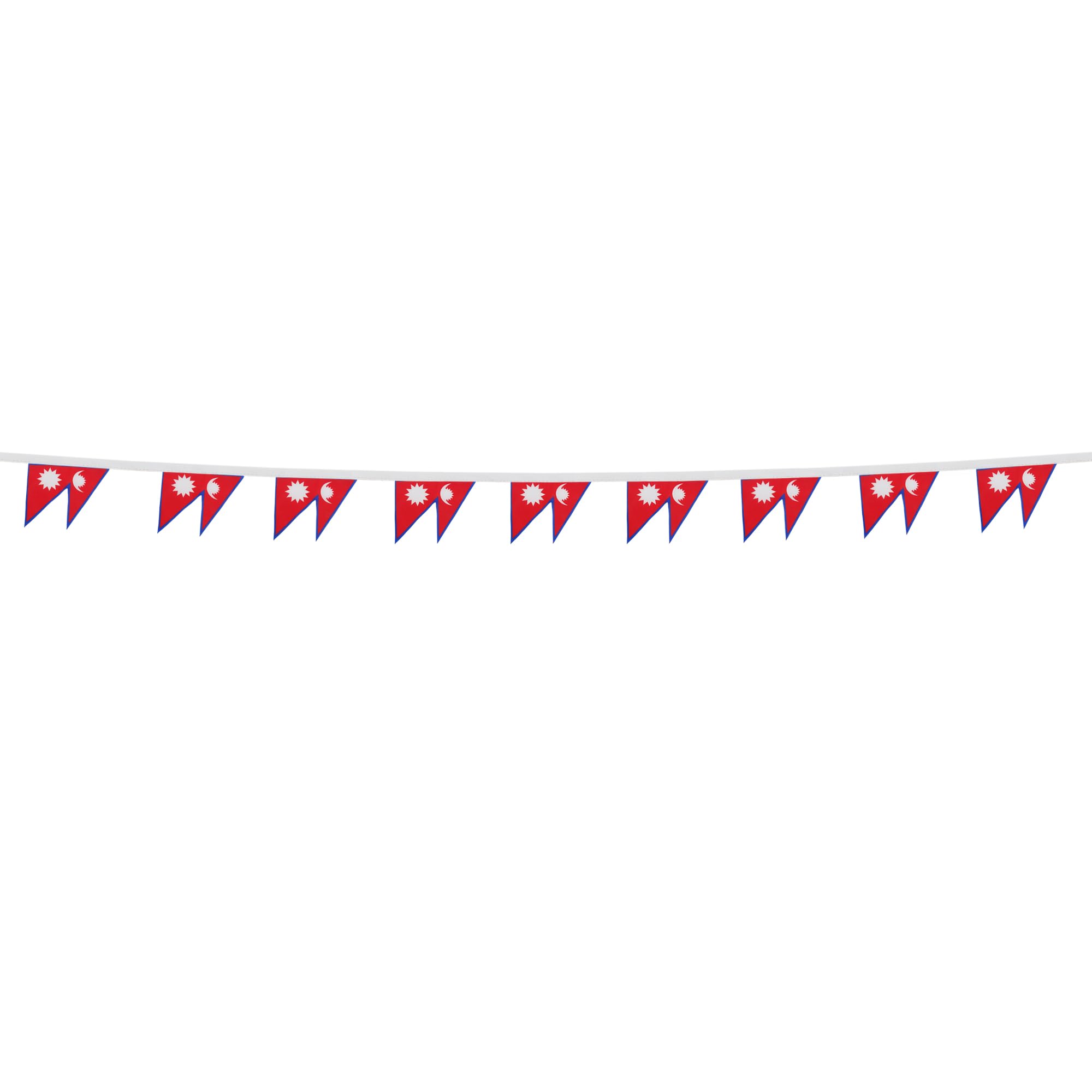 AZ FLAG Nepal Bunting Flag, 20 Ft Garland with 20 Small Nepalese Flags 8'' x 6'', 100% Polyester String Pennant, 6 meters — view 5