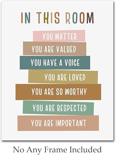 Miniatura 2 de linyupro In This Room You Matter, You Are Loved, decoración de aula, inclusión, arte de pared para el aula, póster escolar, decoración de sala de