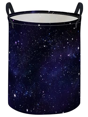 Image of ESSME Kids Laundry Basket,Space Hamper Collapsible Canvas Storage Bin for Boys and Girls, Cute Hamper,Gift Baskets(Space)