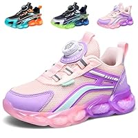 ITSOGOO Kinder Sneaker Laufschuhe Mode Mädchen Jungen Sportschuhe Leicht Atmungsaktiv Laufschuhe Outdoor Fitnessschuhe Sneaker Hallenschuhe Walkingschuhe Joggingschuhe Rosa 33