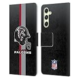 Head Hülle Designs Offizielle NFL Helm Atlanta Falcons Logo Leder-Wallet-Hülle Kompatibel mit Samsung Galaxy A54 5G