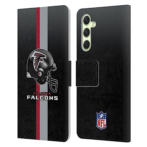 Head Hülle Designs Offizielle NFL Helm Atlanta Falcons Logo Leder-Wallet-Hülle Kompatibel mit Samsung Galaxy A54 5G