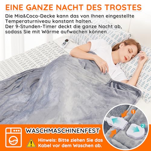 Heizdecke Mia&Coco mit Abschaltautomatik und 10 Heizstufen