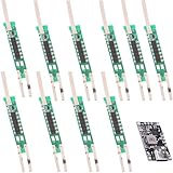 Youmile 10 Stück 2S 7,4V 18650 Schutzplatine 9A BMS Li-Ionen-Akkuschutzplatine mit Schutz vor Überladung, Tiefentladung, Überstrom und Kurzschluss, inklusive Nickelstreifen-Lademodul