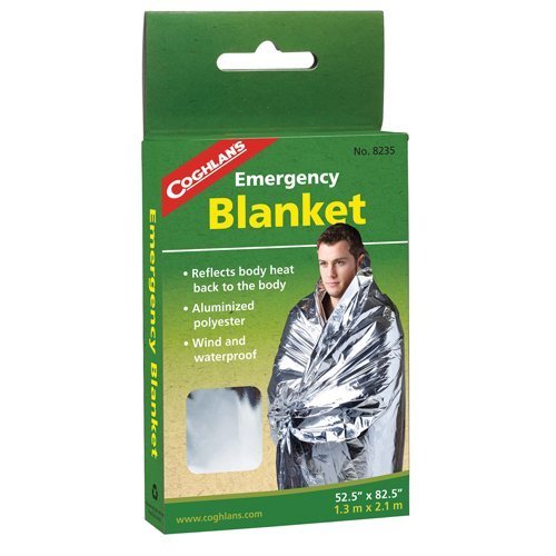 Coghlans Emergency Blanket Compact Aluminized Non-Stretch Polyester Wind Water Proof by Coghlan's