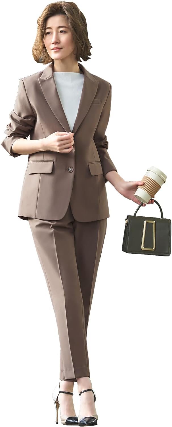 PLST✨大きいサイズ　パンツセットアップ　ビジネススーツ　グレー　通年素材 PLST✨大きいサイズ パンツセットアップ ビジネススーツ グレー 通年