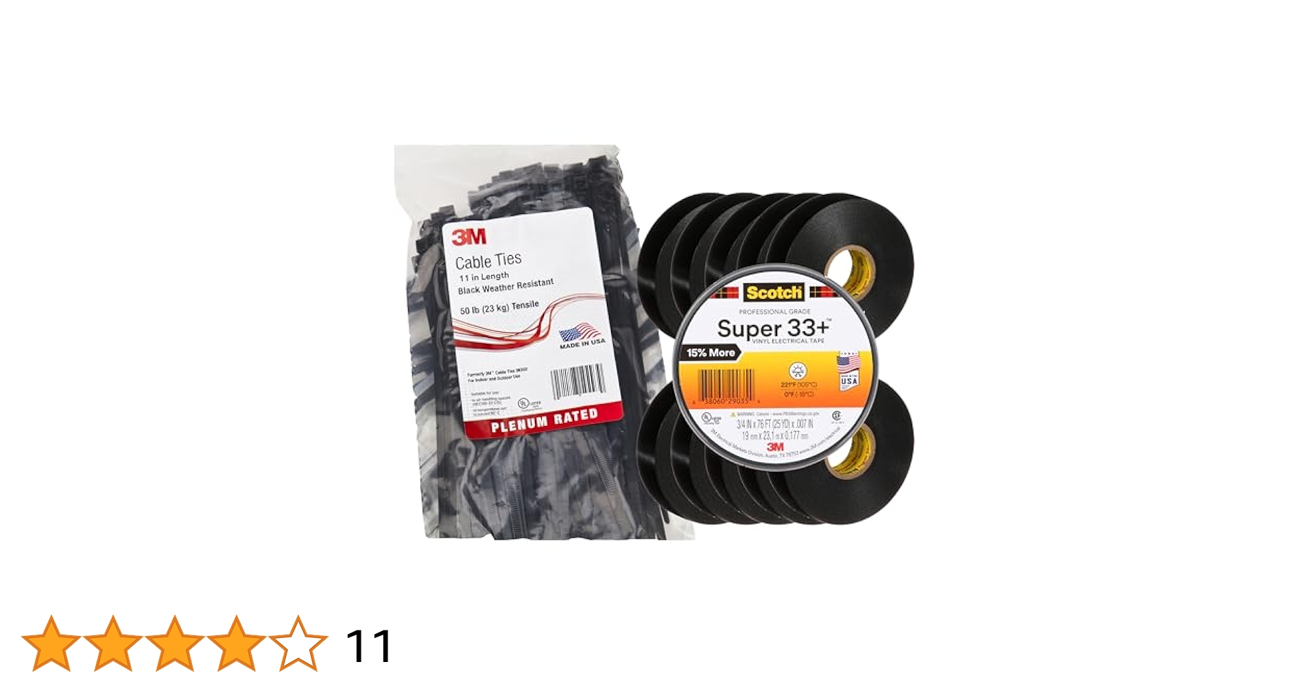 Amazon.com: 3M Standard Cable Tie CT11BK50-D, Black/Nylon