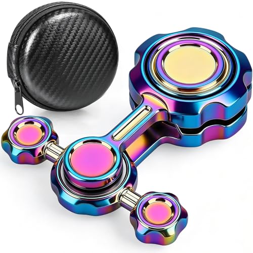 Image of Cool Gravity Fidget Spinner Toy Metal for Kids Adult, Small Gadget Desk Fidget Toy for Stress Relieve Anti Anxiety Boredom, Novelty Swing Fingertip Hand Finger Spinner Gift Classroom Prize Bag Filler
