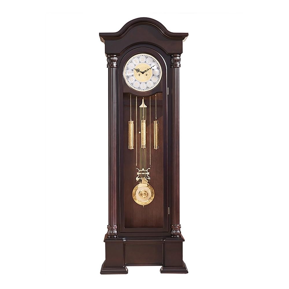WANGHAI-666 Grandfather Clocks Wooden Mantel Clock Vintage Unique Silent Imitation Mechanical Gear Home Decor Bedroom Ornaments
