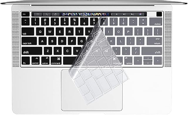 Película de teclado para MacBook Air 13" versão 2020 modelo A2179 A2337 M1 capa de teclado com chip de toque macio TPU película protetora à prova d'água fina (transparente)