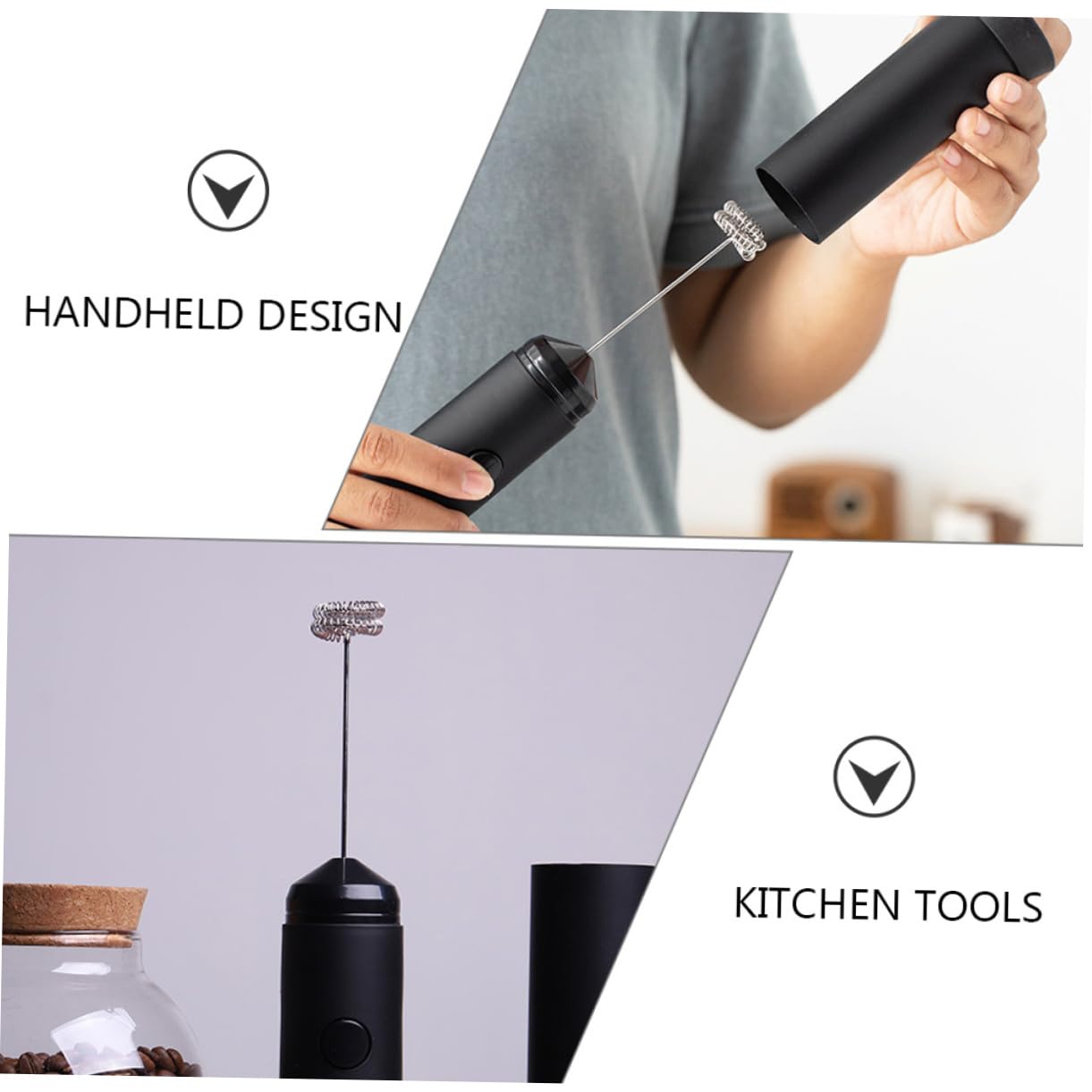 Ciieeo Electric Milk Frother Automatic Handheld Mixer Multi-speed Handheld Egg Whisk for Drinks Kitchen Baking Tool