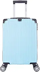 Mala de Bordo Dublin Rígida 4 Rodas Duplas Santino AMZV204P (Azul Claro)