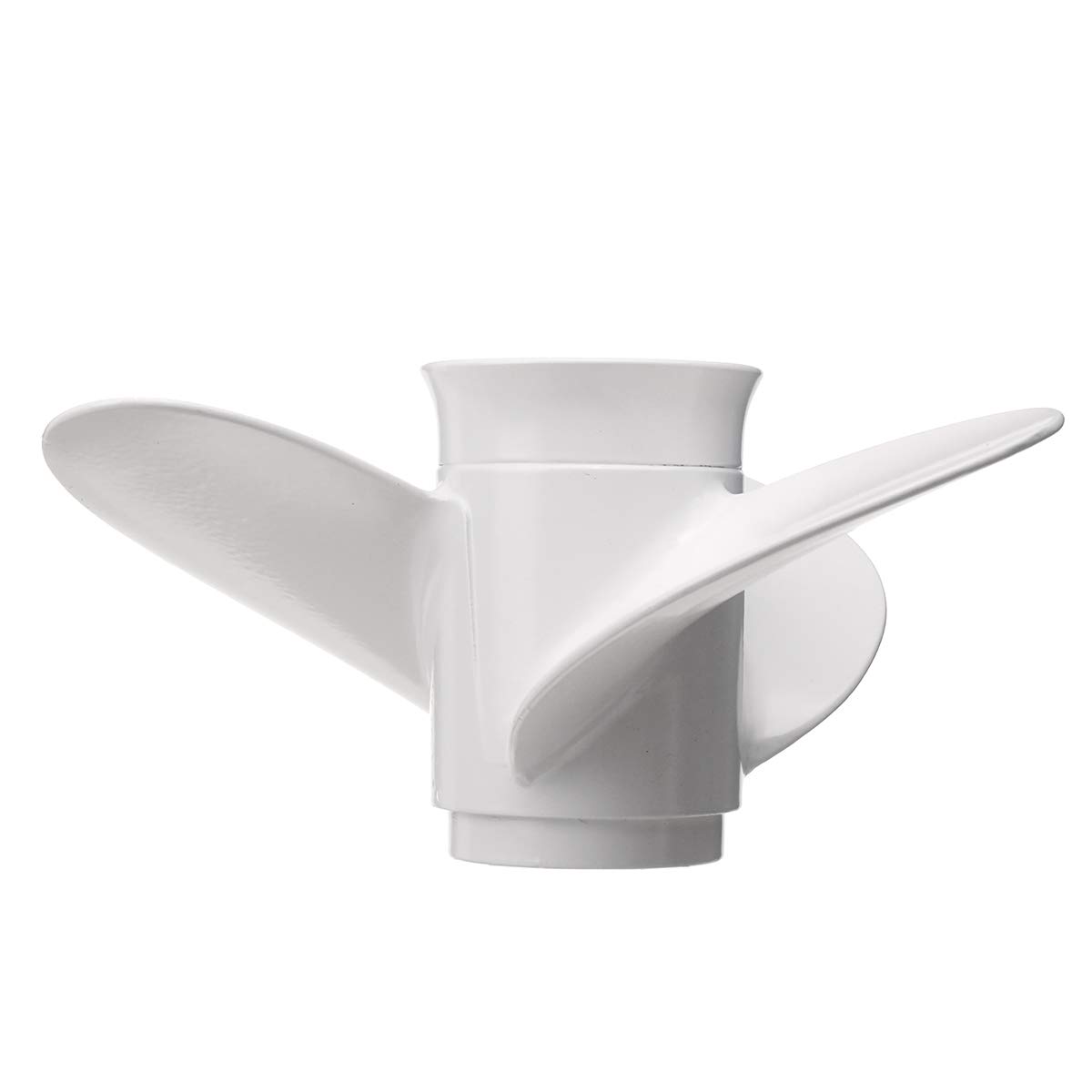 6G1-45943-00-EL Śmigło zaburtowe łodzi ze stopu aluminium 8 1/2 X 8 1/2, dla, 6-8 KM Białe 7 zębów wielowypustowych 3 ostrza R Obrót