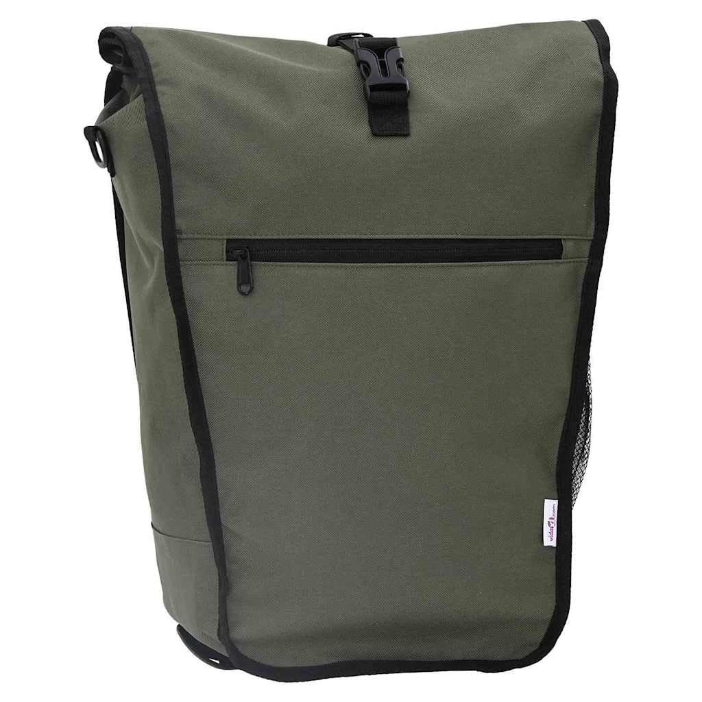 Torba rowerowa oliwkowa z poliestru 34 x 16 x 59 cm, wodoszczelna i antypoślizgowa, ergonomiczna na wycieczki, trekking i rower górski, z dużą ilością miejsca do przechowywania dla osób