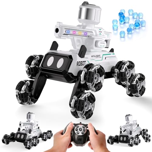 Godboat Robot Dog - Smart Toys for Kids with Music & LED Eyes, 2.4GHZ RC Car, 8-Wheel Stunt, 9+ Lifelike Actions and Water-Shooting, Age 3 4 5 6 7 8 Year Old Boys Girls Christmas & Birthday Gifts 2026