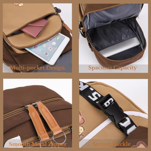 Image of Lushandy Capybara Backpack, Cute Capibara Backpacks Kawaii Kapibara Stuff Large Cartoon Capybara Bag Ita Bag