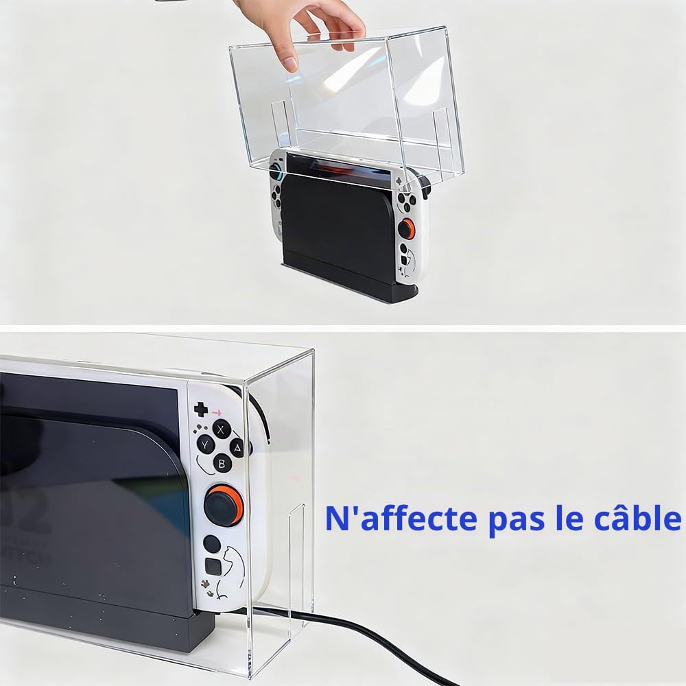 Housse Anti-poussière Transparente pour Nintendo Switch 2, pour Switch et pour Switch OLED – Anti-Rayures, étanche, étui de Protection Transparent et boîte d’Affichage