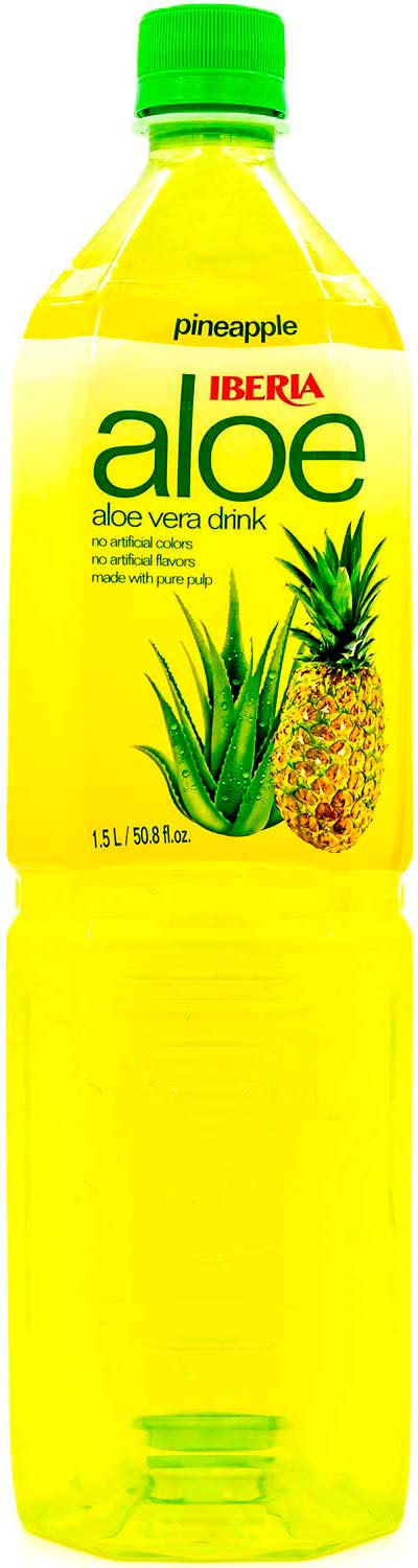 Iberia Aloe Vera Drink with Pure Aloe Pulp and Pineapple Juice, 1.5 Liter