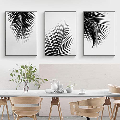 Affiches toile feuilles de palmier grand format 70x100 cm sans cadre