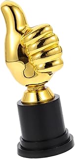 High Thumbs up Award Trophies with Base, Plastic Small Gold Trophy, Funny Trophies for Employee Coworker Teachers Voluntee...