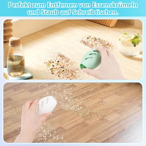 QOUBNIC Wiederverwendbarer Fusselroller, 2 Stück Waschbare Klebrige Gel Fusselrolle Ball, Washable Sticky Roller Tierhaarentferner, Waschbarer Reusable Lint Roller für Haustierhaar Kleidung Reisen