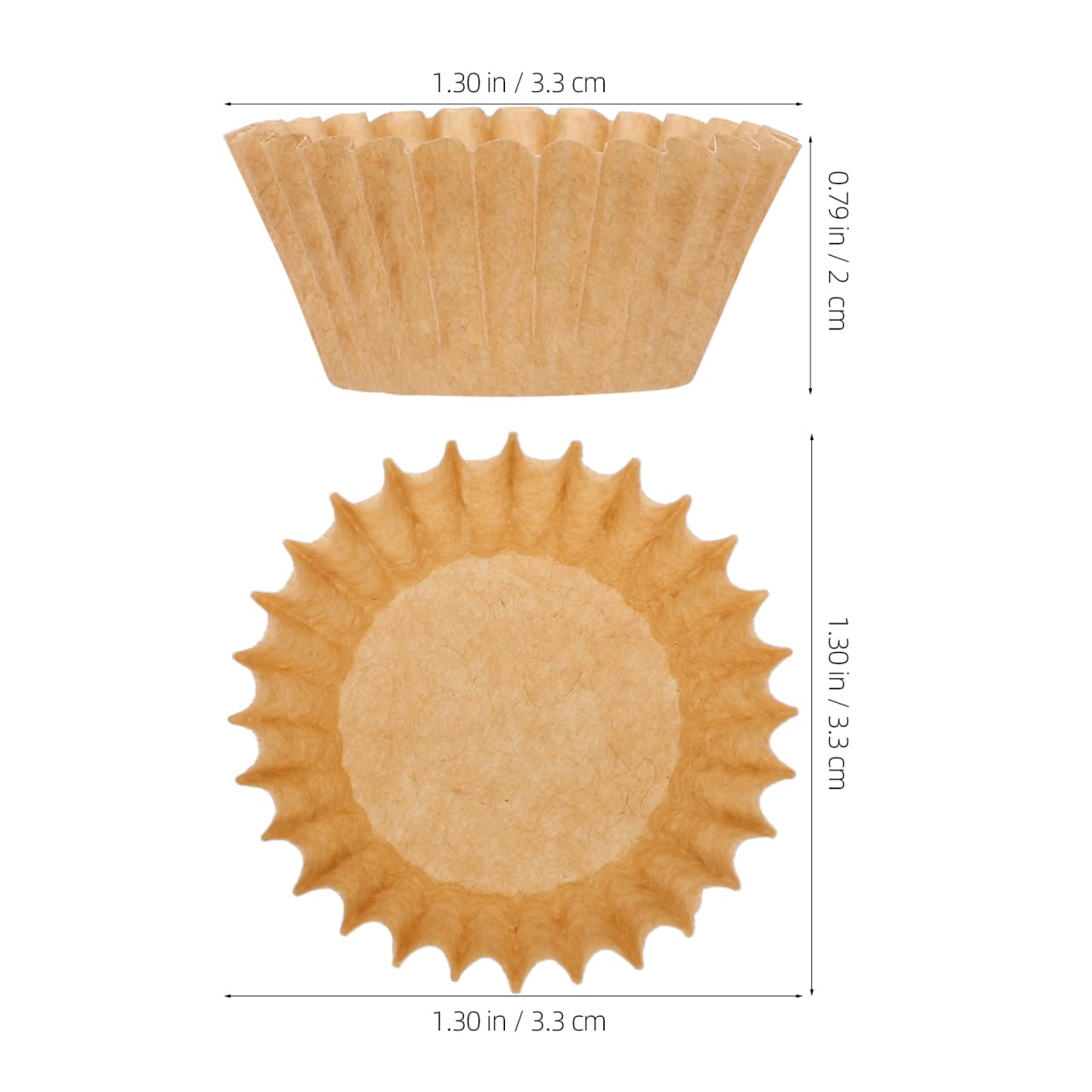 TOPBATHY Lot de 1 000 mini moules à muffins pour la cuisson chocolat, à la truffe, à la boulangerie, à la truffe, à la truffe, à la truffe, en papier, kaki, mini moules à gâteaux marron