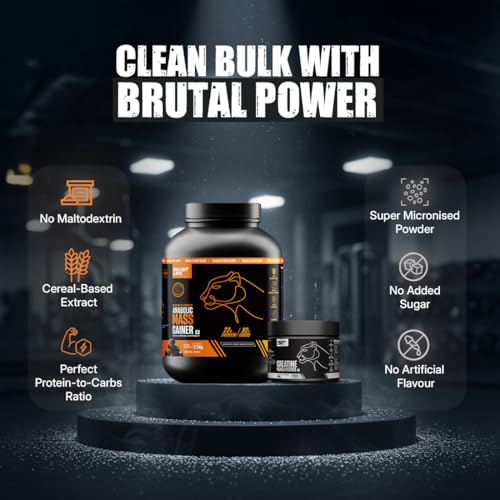 Image of BeastLife High Protein 2.5 Kg Mass /Weight Gainer With 100 Gm Creatine| Belgian Chocolate Gainer| NABL LAB Tested | For Muscle Gain & Fast Growth | Cereal-Based Formula, No Maltodextrin | India's #1 Cereal Based Bulk Gainer