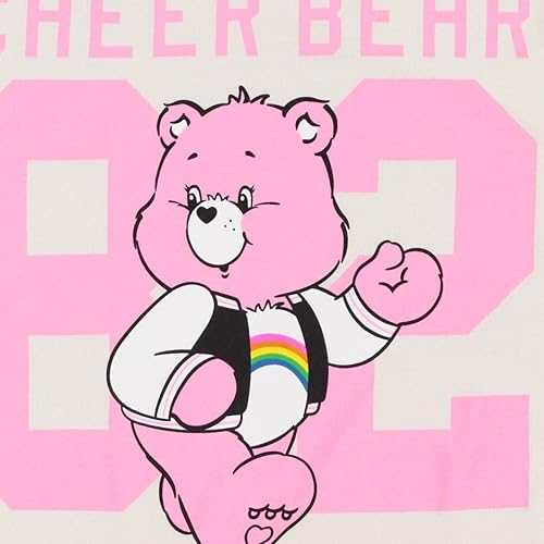Miniatura 5 de Care Bears Camiseta clásica para mujer, diseño de animadora Funshine Good Luck Varsity con manga a rayas