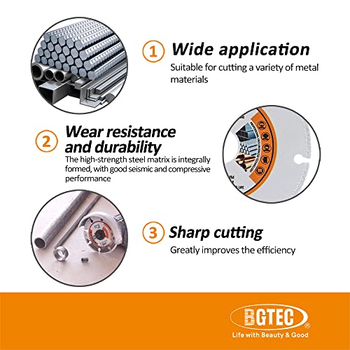 Bgtec Diamond Cutting Disc, 3" Cut-Off Wheel Diamond Blade For Cutting Carbide Metal, Alloys, Iron,Stainless Steel, 2Pcs Vacuum Brazed #TOP2