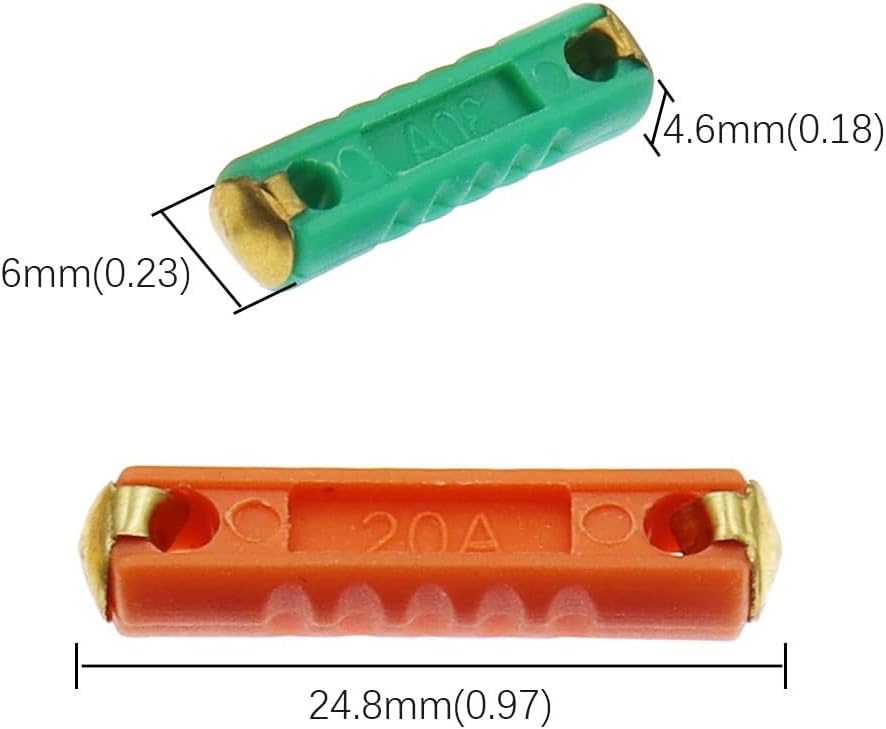 10 Pack European Car Fuse 25A 6mm Car Blade Bakelite Car Classic Ceramic Car Fuse