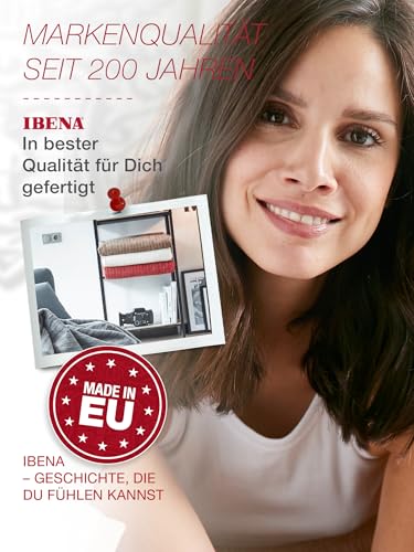 Ibena Fano Kuscheldecke 150x200 cm – Wohndecke grau hellgrau, tolle Wendedecke aus hochwertiger Baumwollmischung, kuschelweich und angenehm warm