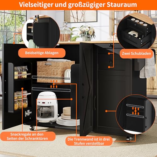 Armoire de cuisine moderne et buffet avec espace de rangement - 8