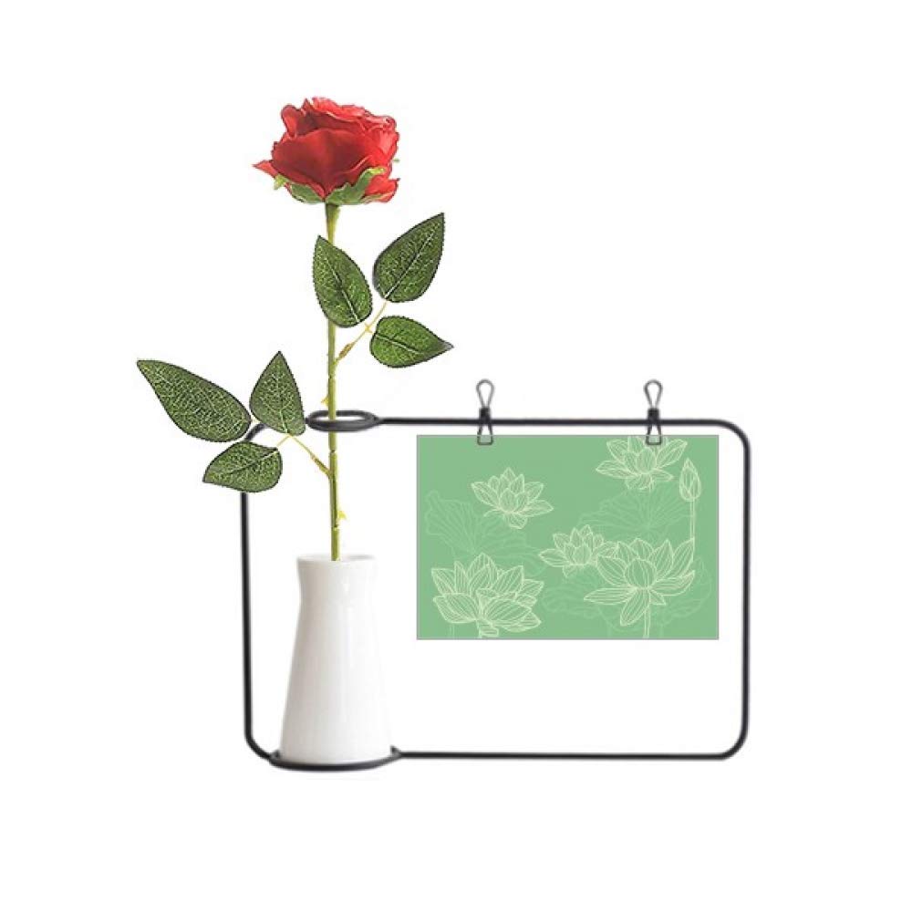 Vase de décoration avec fleur de lotus artificielle haut de gamme à suspendre