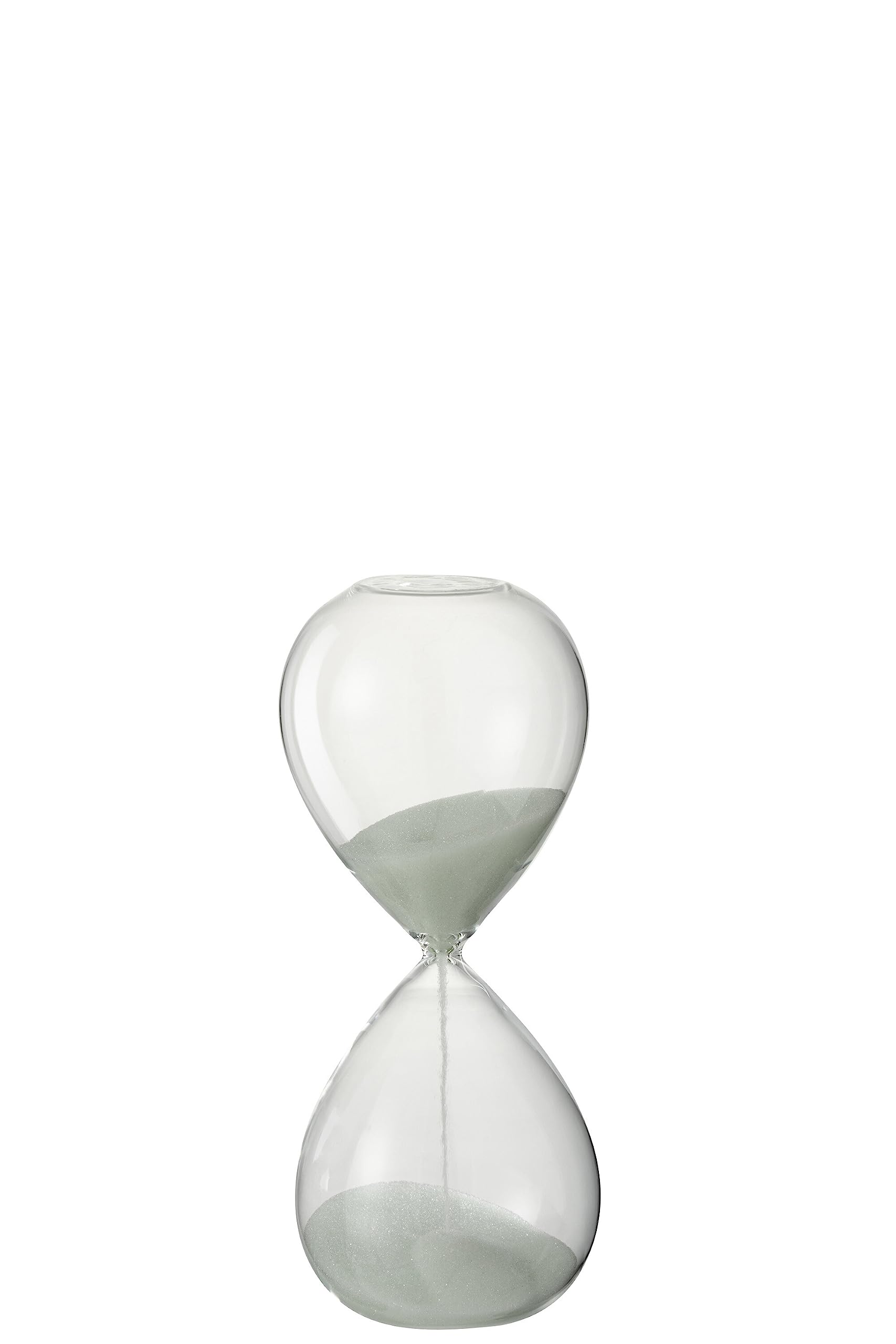 Hourglass Deco Glass/Sand White Small
