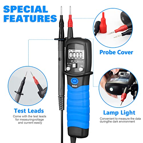 Image of Pen Type Multimeter 6000 Counts, Digital 600V High Voltage Meter Tester, Pocket Small Pen Multimeter with AC /DC 60M Ohm Resistance Meter Resistance Continuity Diode Electrical Circuit Tester