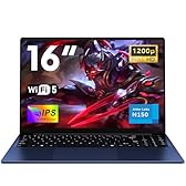 NAIKLULU 17.3 Pollici Computer Portatile Processor N150(1.2 a 3.6Ghz), RAM 16GB SSD 1TB PC Portatile Laptop 2025 Notebook, 1920x1080P/Tastiera Completa Retroilluminata/Webcam/Touchpad/6000Mah