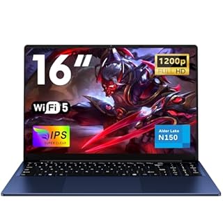 NAIKLULU 17.3 Pollici Computer Portatile Processor N150(1.2 a 3.6Ghz), RAM 16GB SSD 1TB PC Portatile Laptop 2025 Notebook, 1920x1080P/Tastiera Completa Retroilluminata/Webcam/Touchpad/6000Mah