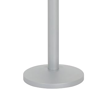 M&T Displays Crowd Control Stanchion Barriers Queue Post 37-inch High Safety Barrier Stands Line Dividers Retractable Belt 9.85'/118 Heavy Base Floor Standing (2-Pack) (Gray-Black)
