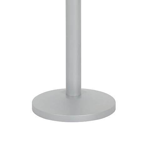 M&T Displays Crowd Control Stanchion Barriers Queue Post 37-inch High Safety Barrier Stands Line Dividers Retractable Belt 9.85'/118 Heavy Base Floor Standing (2-Pack) (Gray-Black)