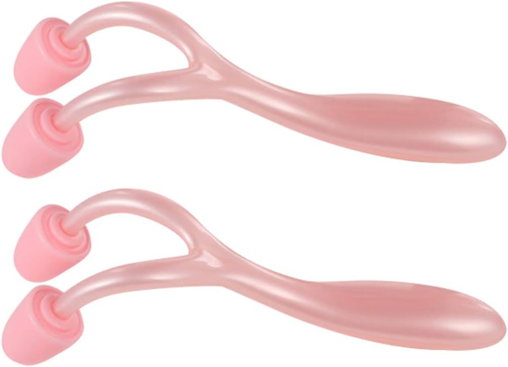 2pcs Facial Roller Massager Silicone Nose Straightening Corrector Anti-aging Skin Tightening Beauty Tool For Home Spa