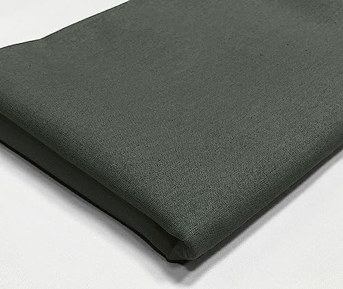 A-Express Tela de Algodón - 60 Pulgadas 150cm Ancho Por Metro - Material de Viscosa de 150 GSM - para Ropa, Forro de Cortinas, Sábanas, Vestidos, Fundas de Almohada - Medio Metro Gris Oscuro
