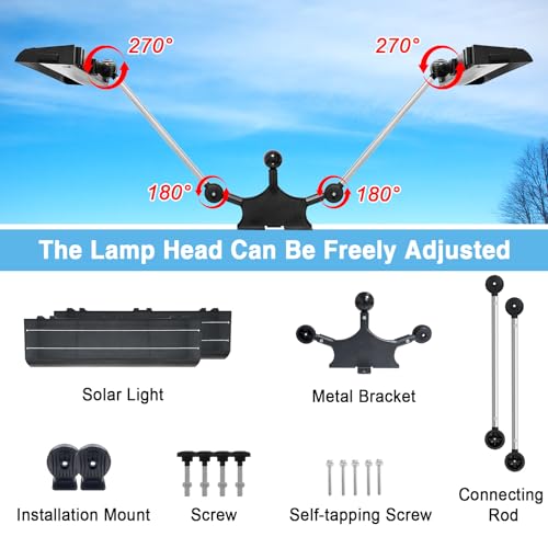 Image of Outdoor Solar Sign Light, 420 LEDs, 5200 Lumens, 12000 mAh, IP65 Waterproof, Solar Powered Commercial Light, for Real Estate Signage, Garden Fence Lighting, Hypermarket Door Number Lighting