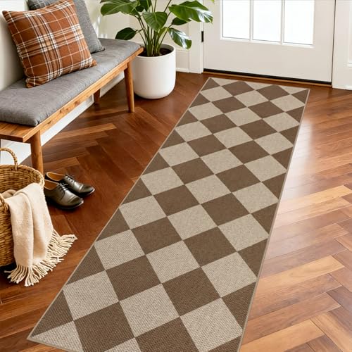 TUKDAK Weben Teppich Läufer Flur rutschfest 60x180cm, Waschbar Küchenteppich, Flurläufer Modern, Teppichläufer, Küchenläufer, Flur Teppich… – Ansicht 1