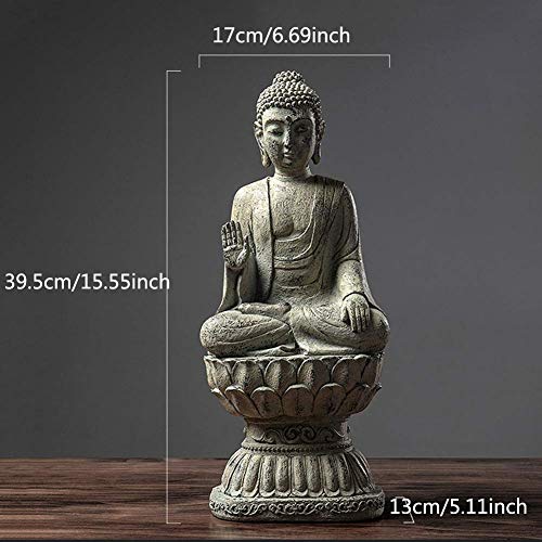Sculpture de compassion solennelle Bouddha finition rétro