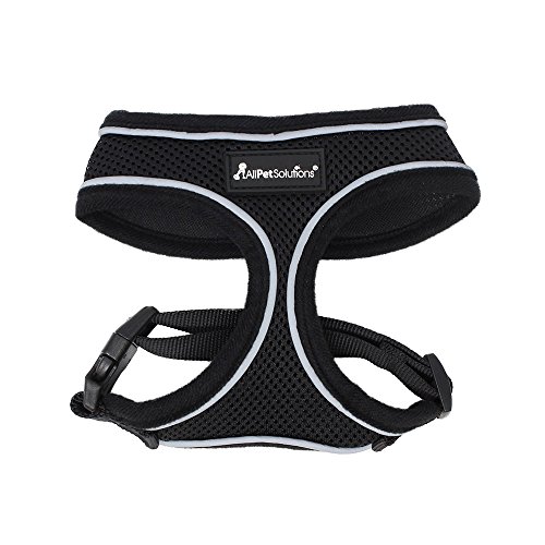 All Pet Solutions arnés Ajustable de Malla Suave para Perro/Cachorro, Negro, pequeño