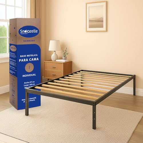 La Mejor Recopilación de Base Doble Individual al mejor precio. 50 MAGMALIFE Base de Cama De Metal Resistente, Plataforma con Espacio de Almacenamiento, Fácil Armado, Soporte Antideslizante para Colchón, Diseño Moderno y Duradero, Gran...