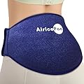 AiricePac Ice Pack for Back Pain Relief, Reusable Gel Lower Back Wrap, Cold Compress Therapy for Waist Lumbar Injuries, Sciatic Nerve, Herniated or Degenerative Disc, Coccyx, Tailbone Pain Blue
