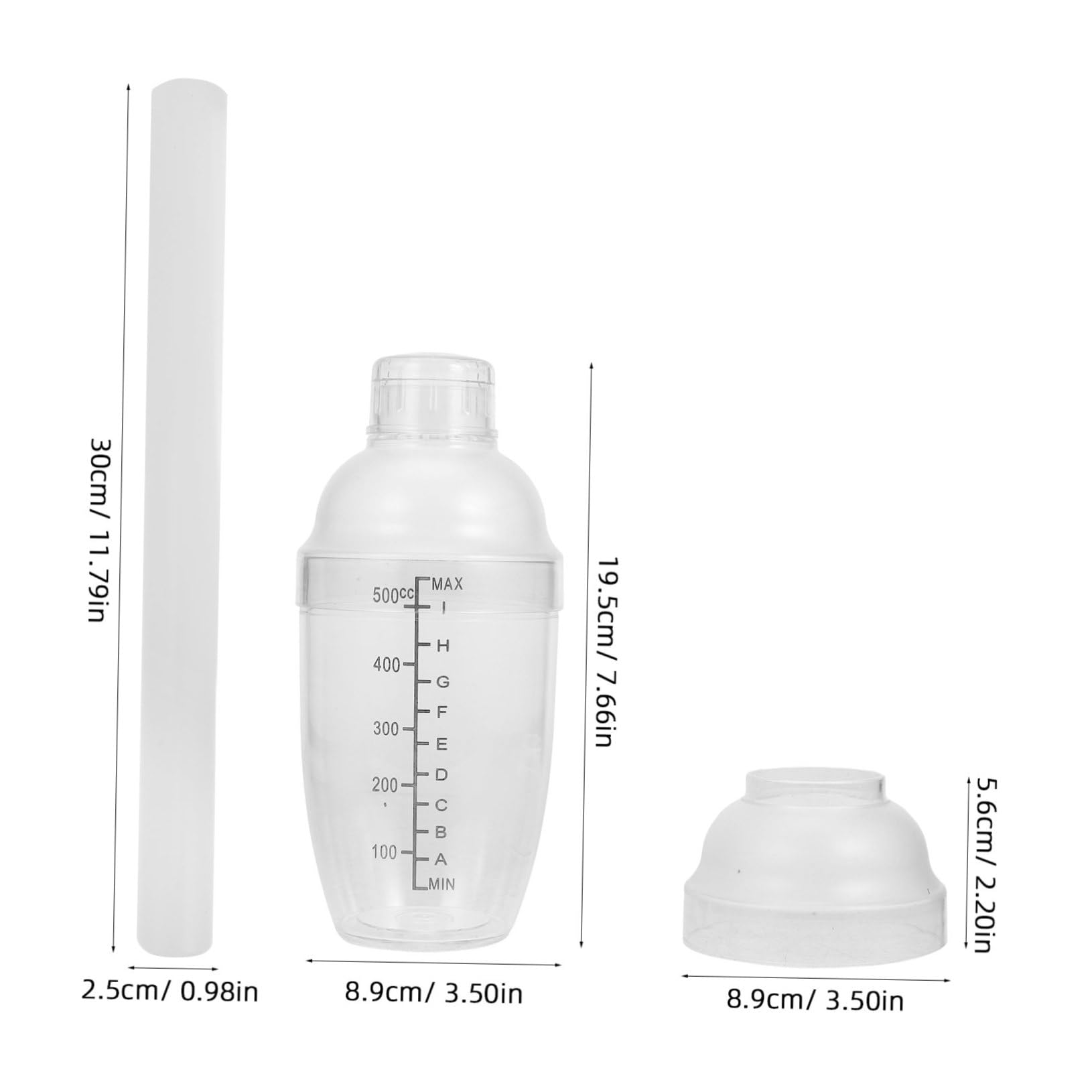 Mikinona Lemon Tea Shaker Set Empty Cocktail Shaker Muddler Hand Drink Mixer Bar Tool Tea Bartender Ice Tea Bottle