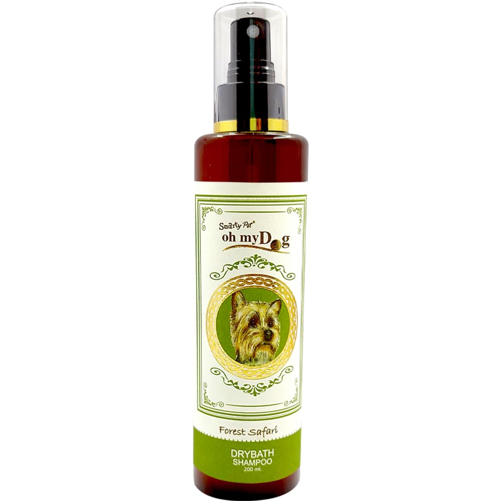 Oh My Dog Forest Safari Pet Dry Bath Shampoo for Dogs, Puppies, Cats and Kittens for All Coat Types with Natural Active -200ml (Pack of 2) (B0BPMMSD1W) Amazon Price History, Amazon Price Tracker