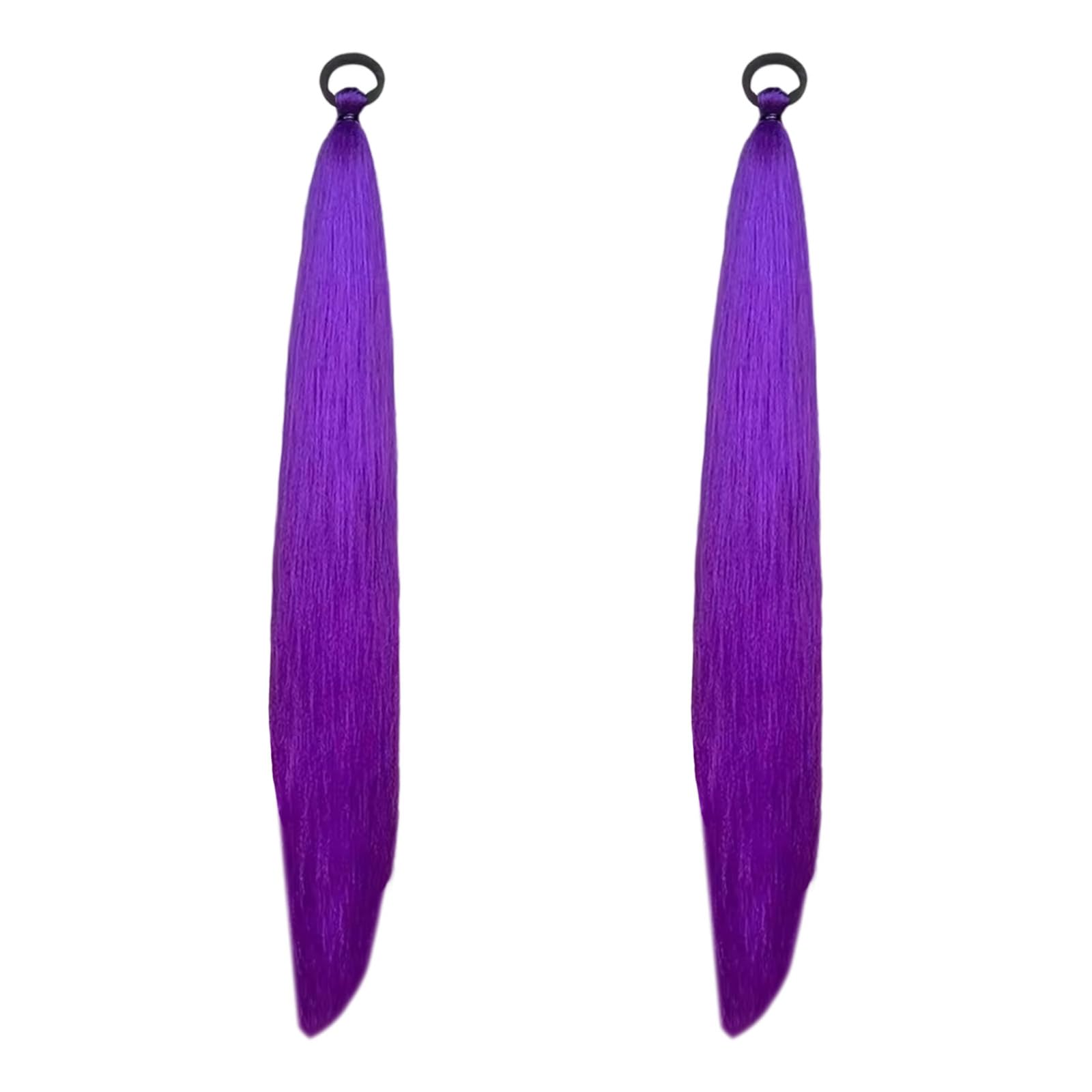 YUXITA Realistic High Ponytail Braided Hairpiece Synthetic Fiber For Music Festival Party Or Formal Event